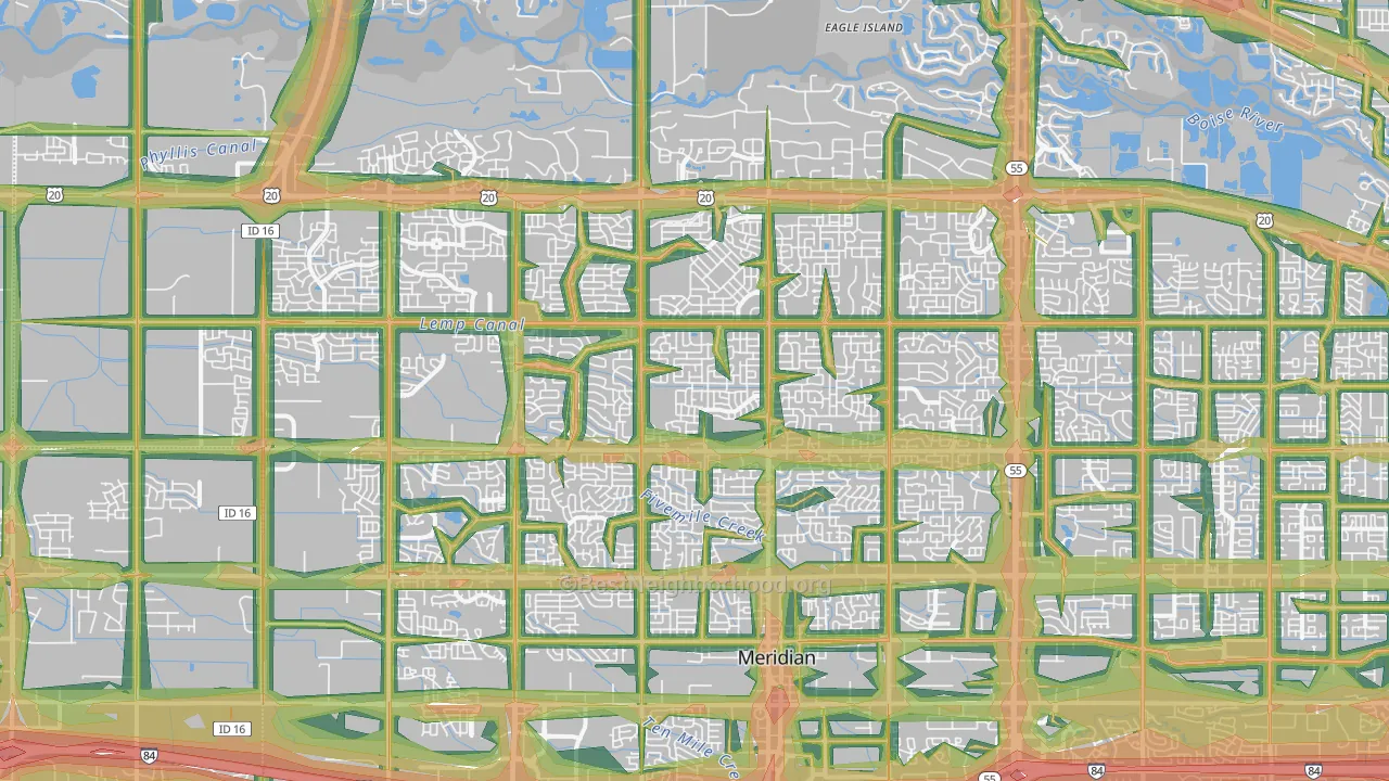 83646, ID Map of Noise Levels in 83646