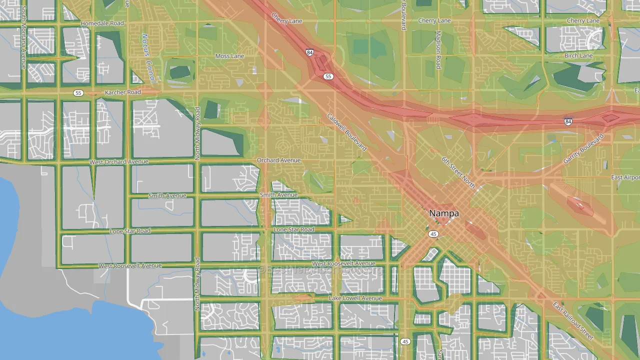 83651, ID Map of Noise Levels in 83651