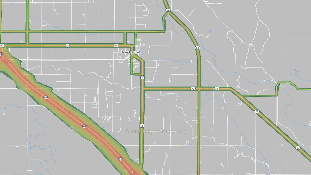 83655, ID Map of Noise Levels in 83655