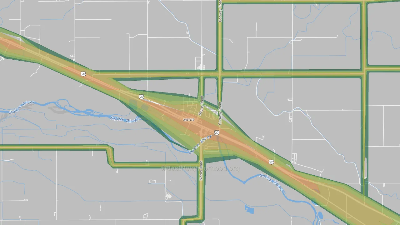 83656, ID Map of Noise Levels in 83656