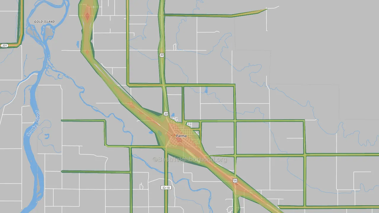 83660, ID Map of Noise Levels in 83660