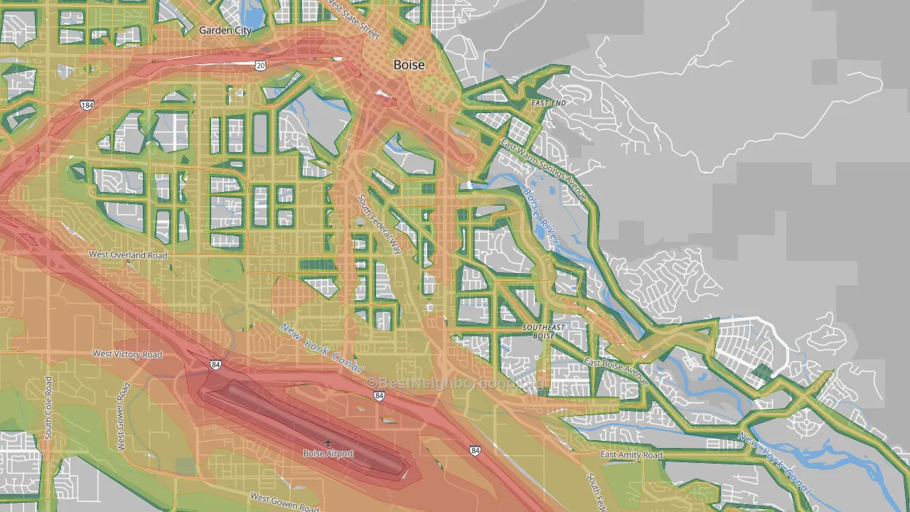 83706, ID Map of Noise Levels in 83706