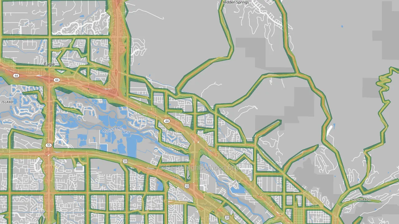 83714, ID Map of Noise Levels in 83714