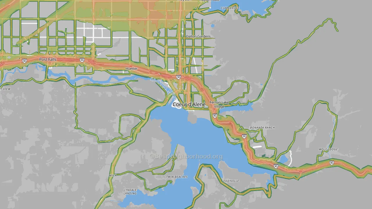 83814, ID Map of Noise Levels in 83814