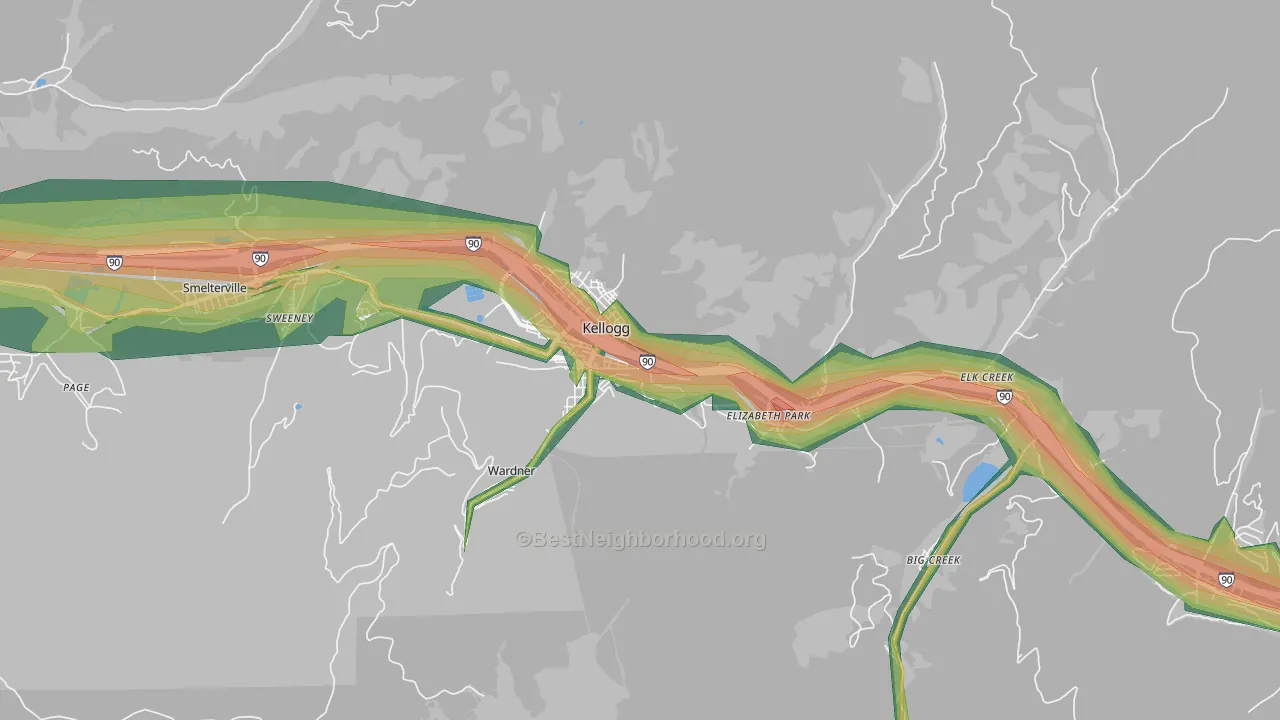 83837, ID Map of Noise Levels in 83837