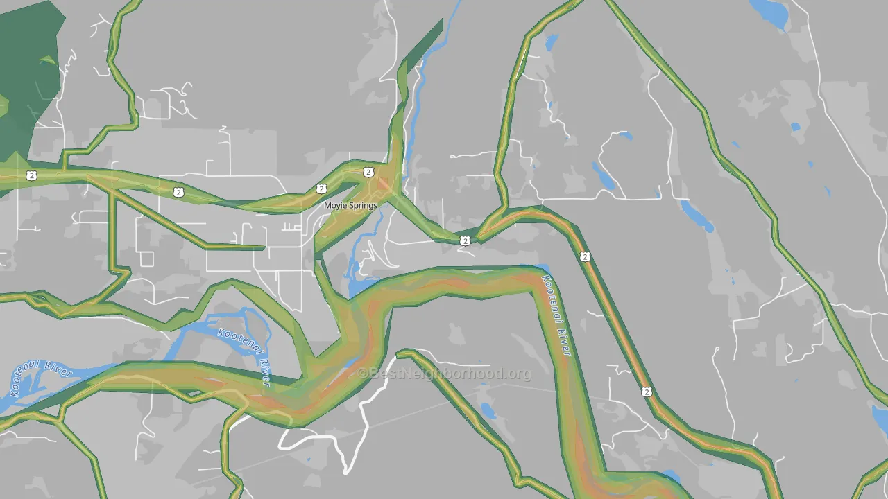 83845, ID Map of Noise Levels in 83845