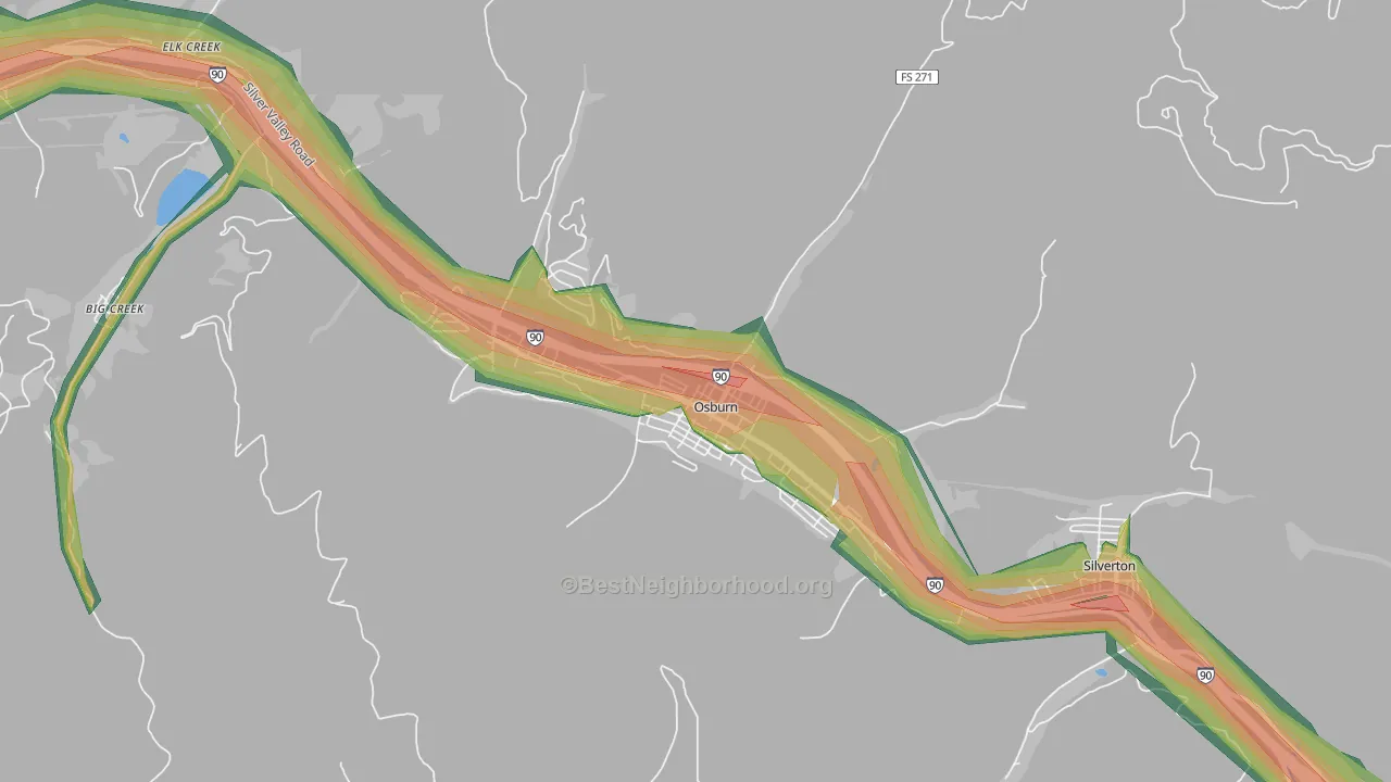 83849, ID Map of Noise Levels in 83849
