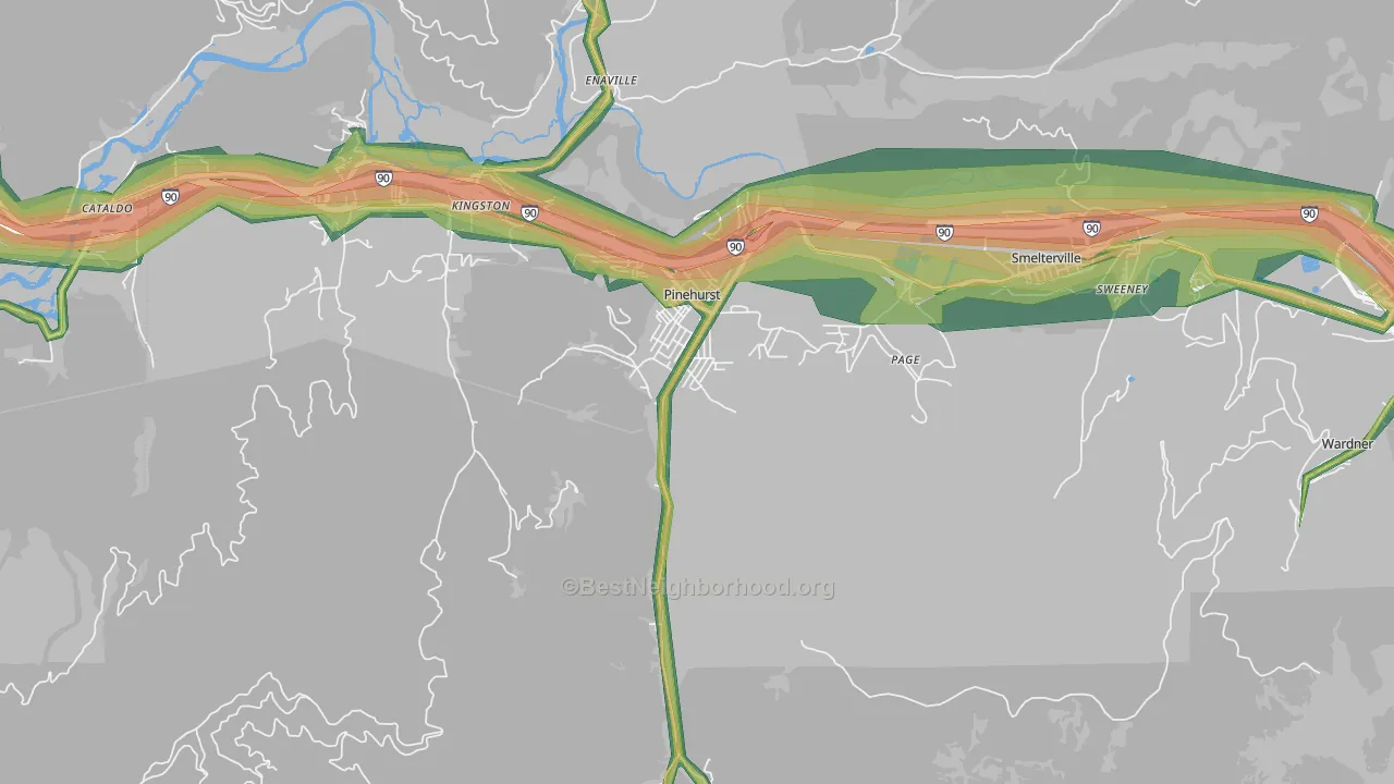 83850, ID Map of Noise Levels in 83850