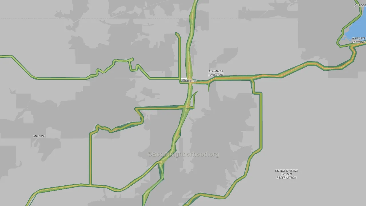 83851, ID Map of Noise Levels in 83851