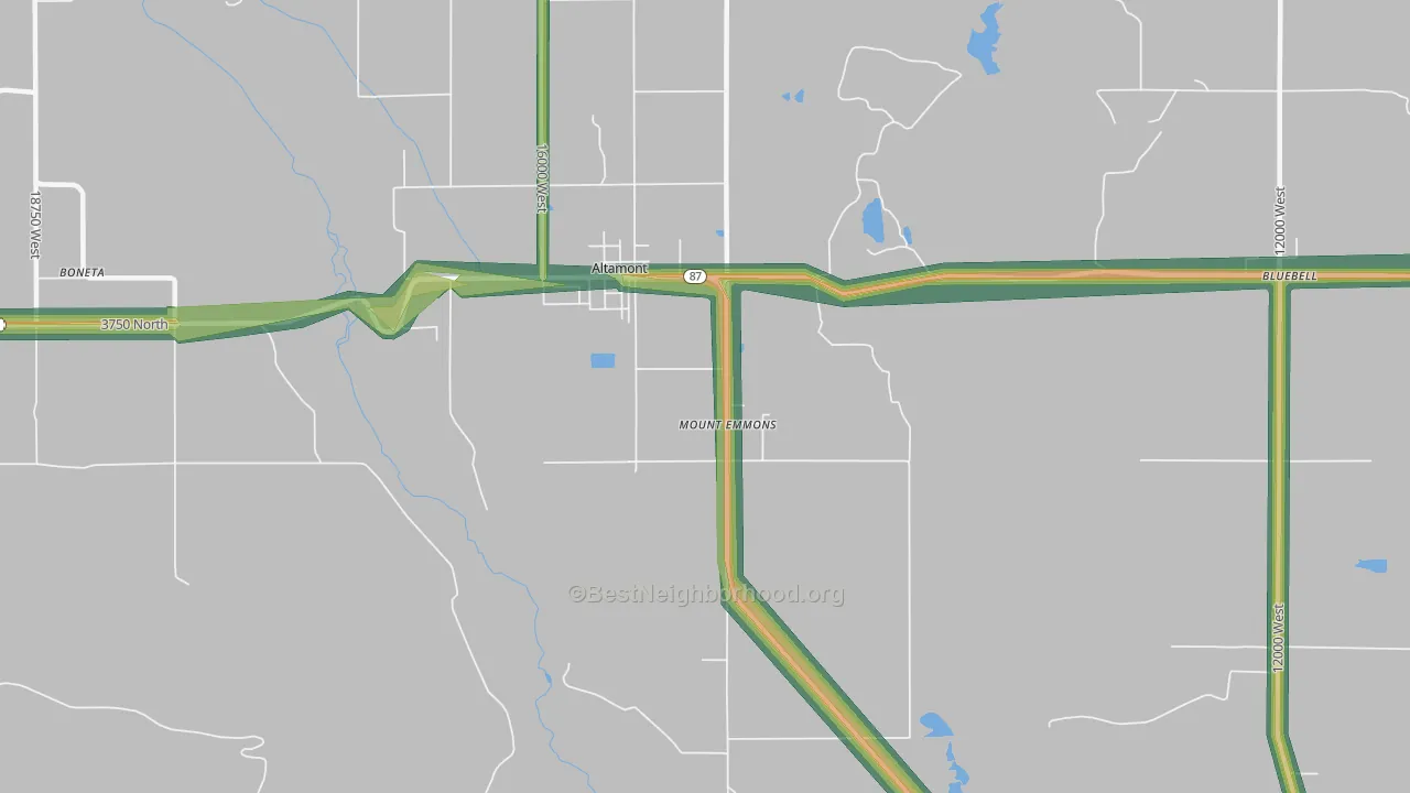 84001, UT Map of Noise Levels in 84001