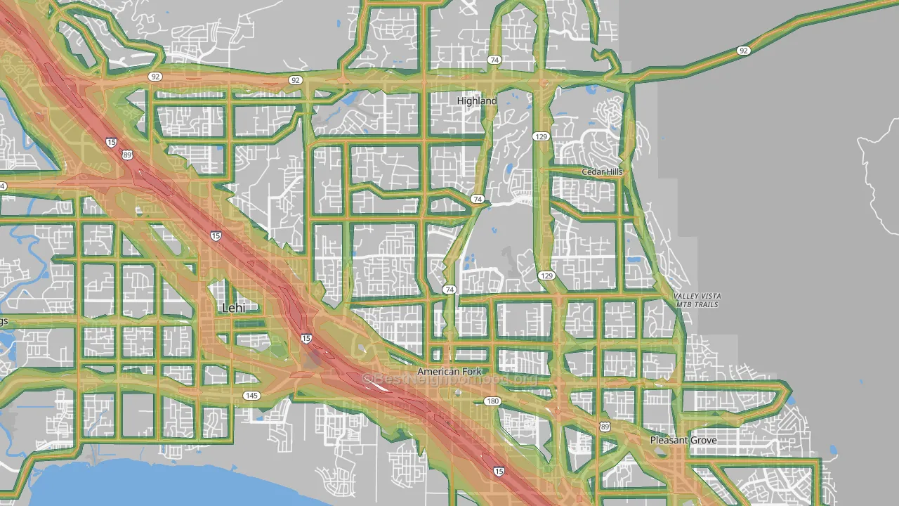 84003, UT Map of Noise Levels in 84003