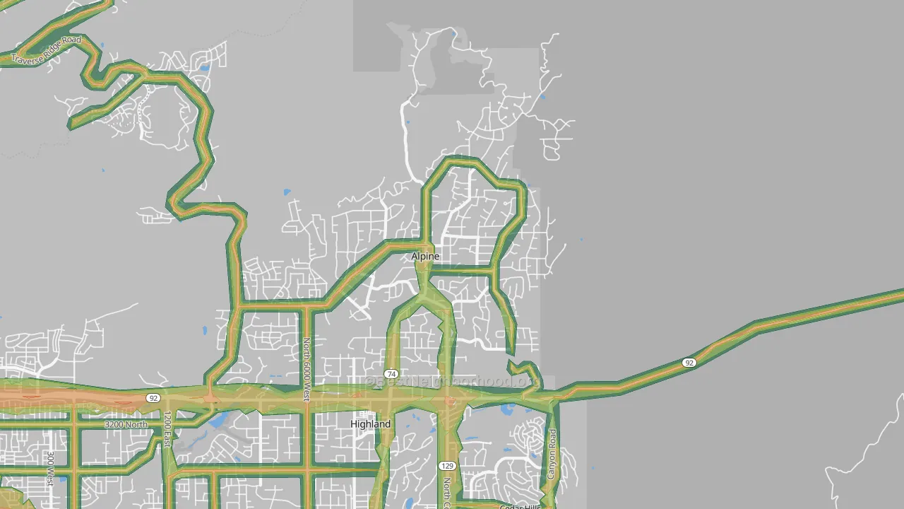 84004, UT Map of Noise Levels in 84004