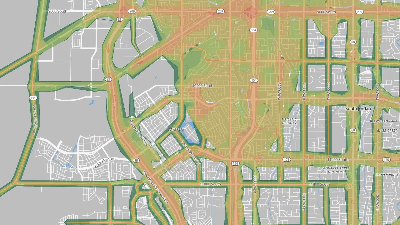 84009, UT Map of Noise Levels in 84009