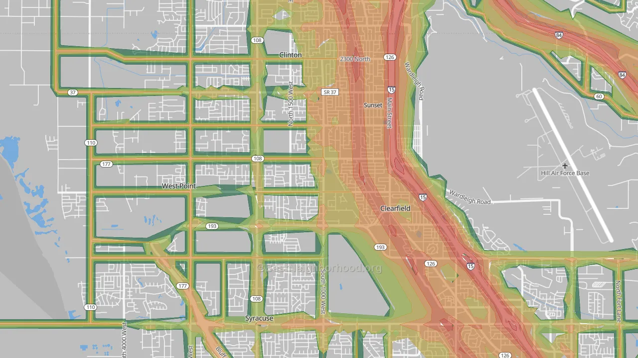 84015, UT Map of Noise Levels in 84015