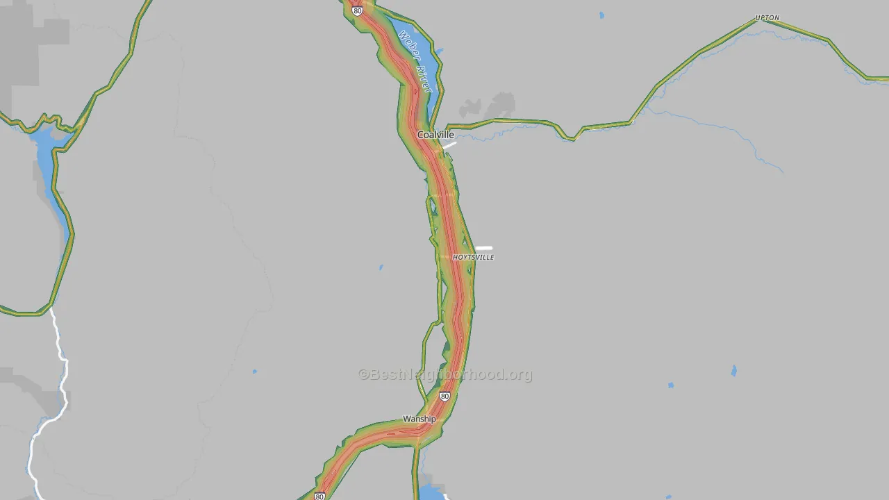 84017, UT Map of Noise Levels in 84017