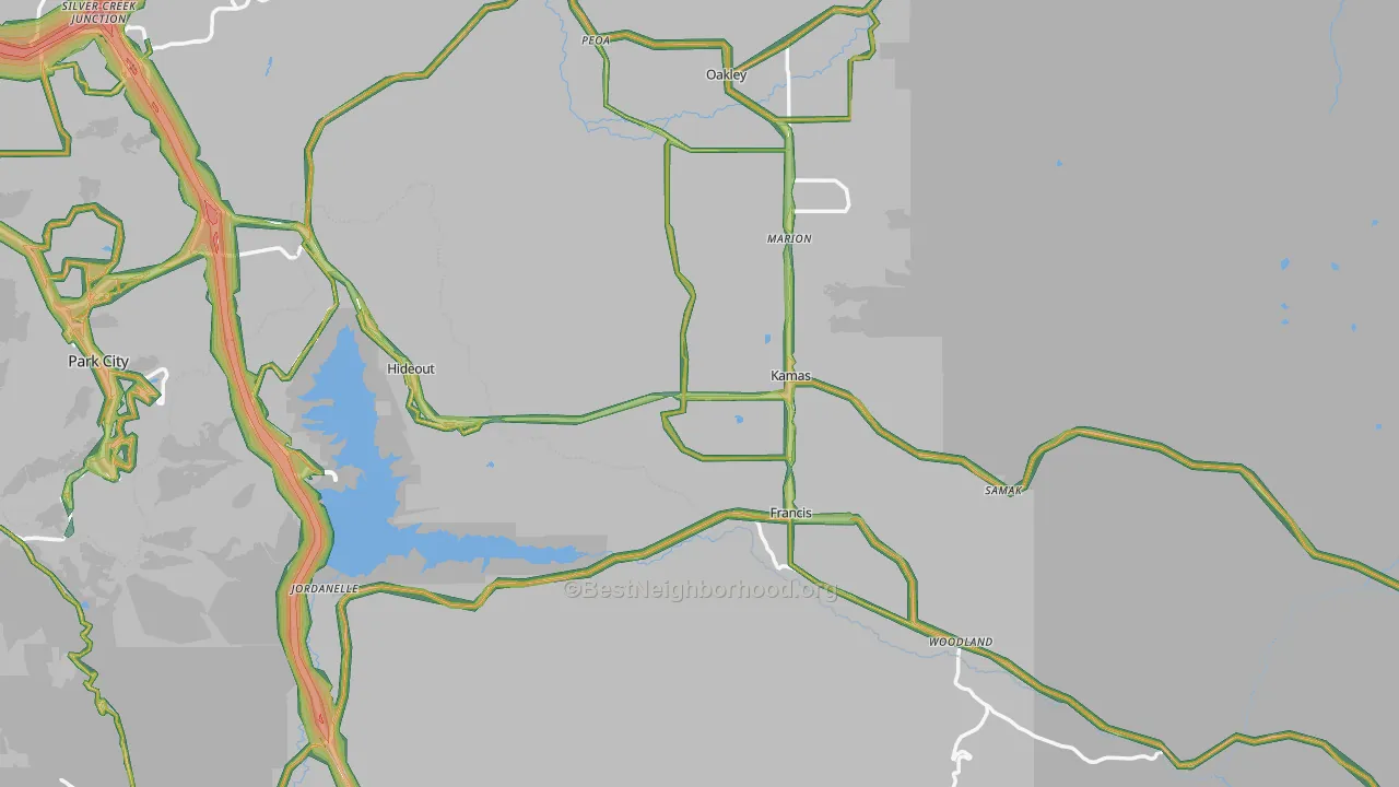 84036, UT Map of Noise Levels in 84036