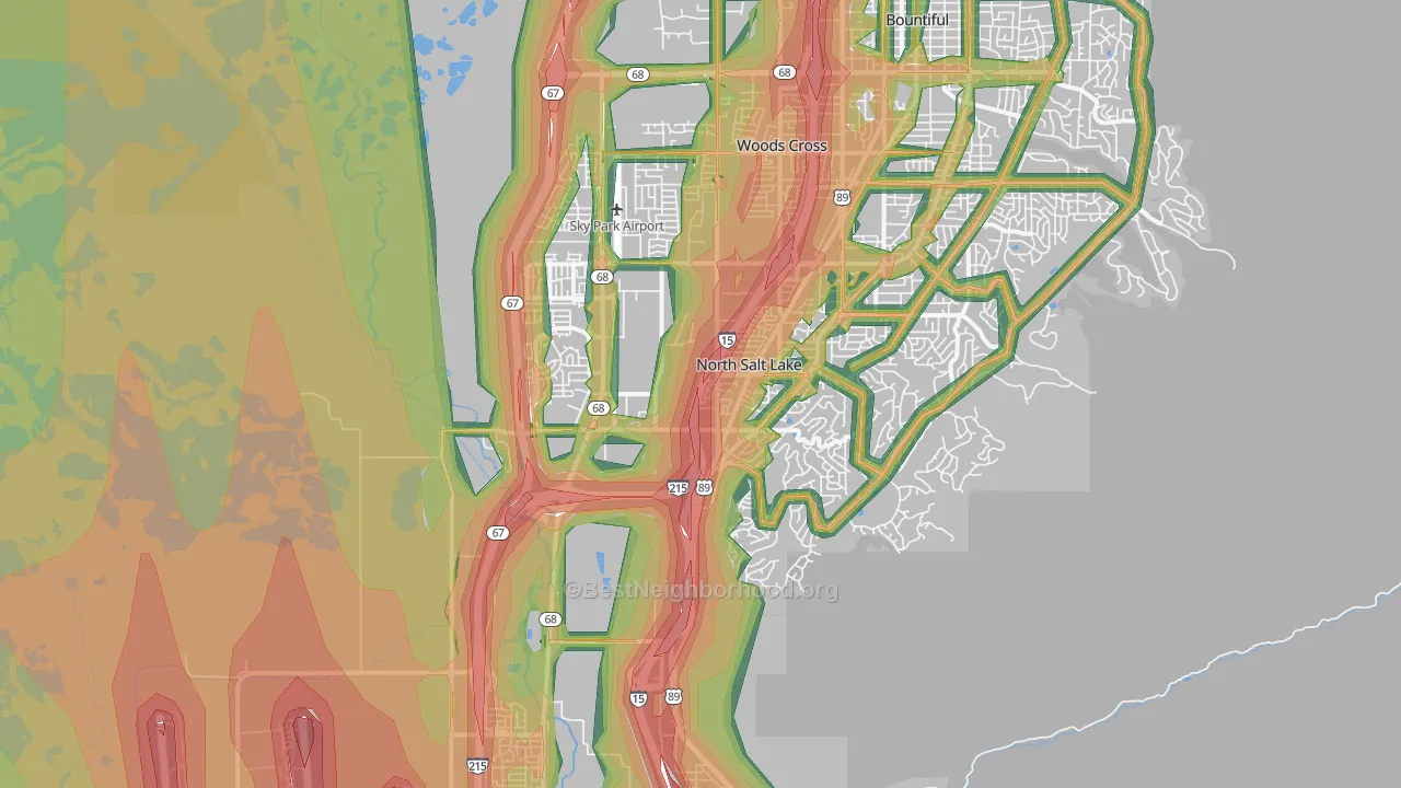 84054, UT Map of Noise Levels in 84054