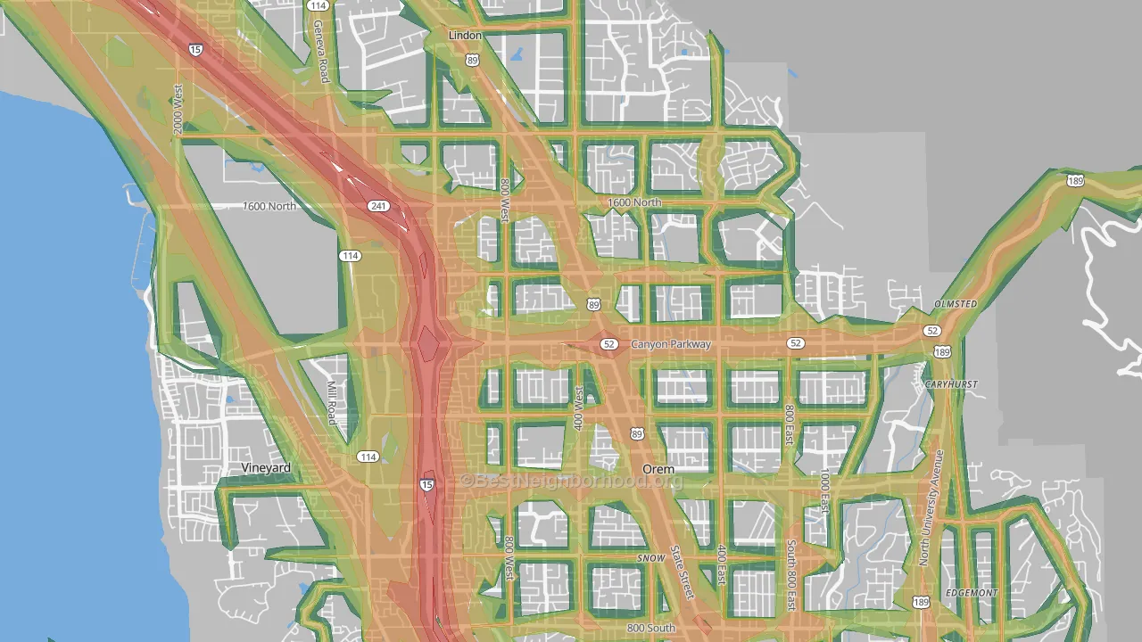 84057, UT Map of Noise Levels in 84057