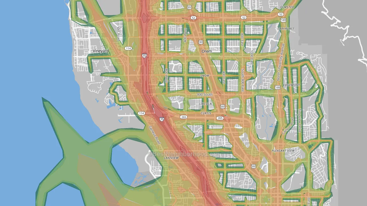 84058, UT Map of Noise Levels in 84058