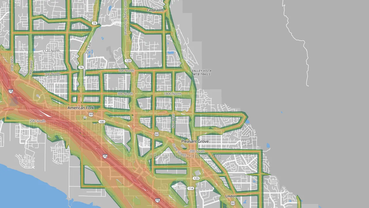 84062, UT Map of Noise Levels in 84062