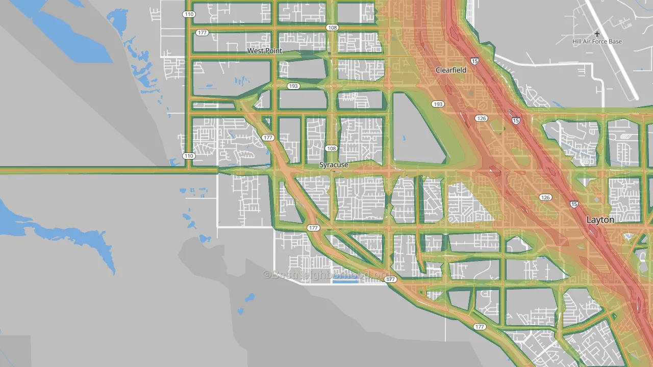 84075, UT Map of Noise Levels in 84075
