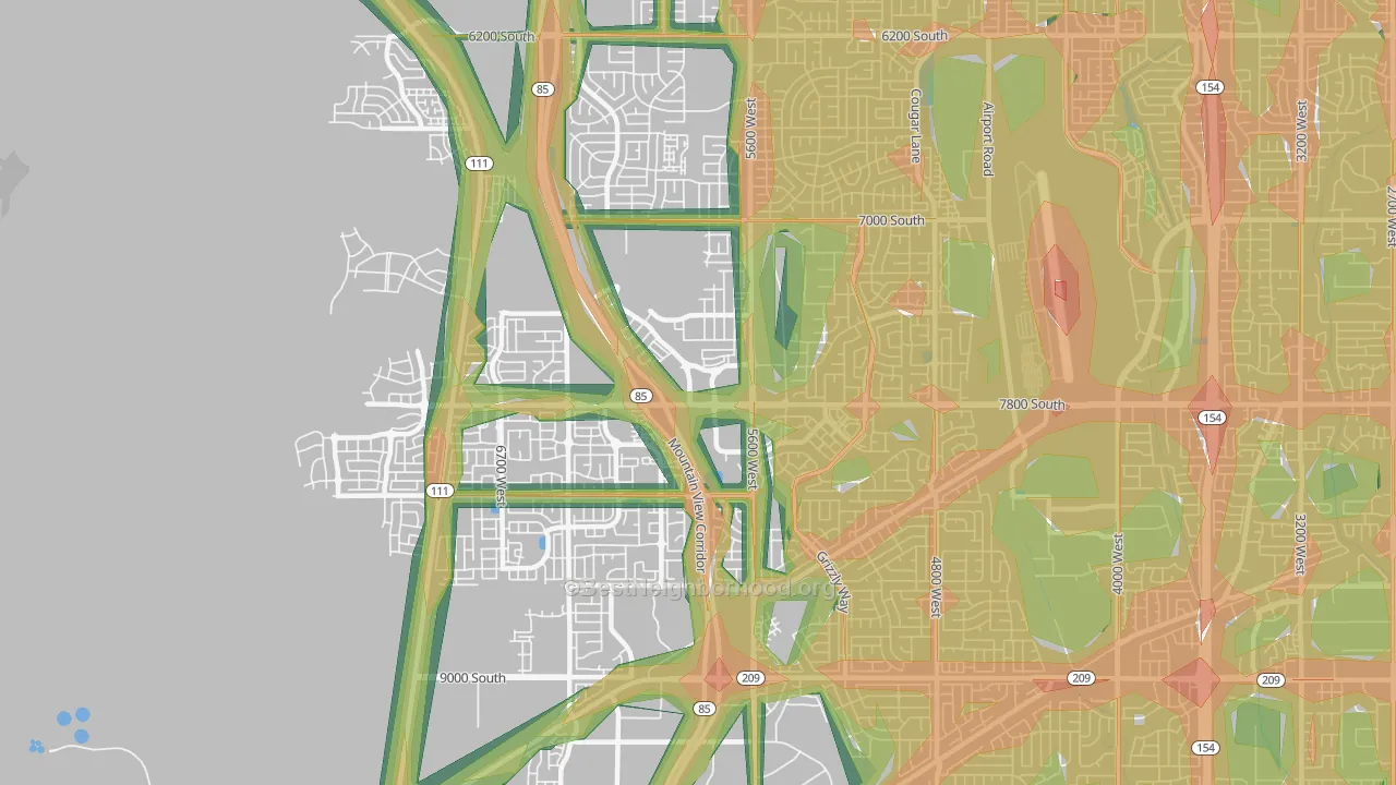 84081, UT Map of Noise Levels in 84081