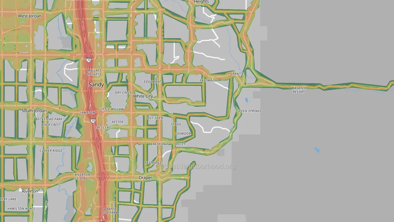 84092, UT Map of Noise Levels in 84092