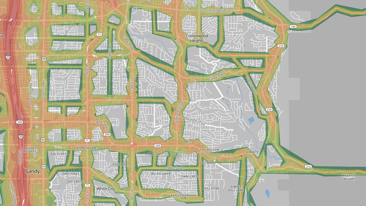 84093, UT Map of Noise Levels in 84093
