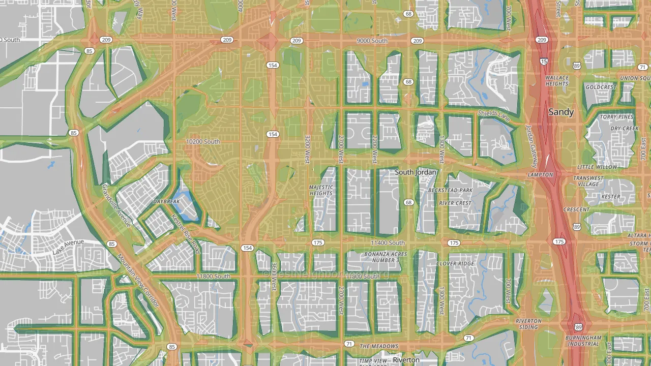 84095, UT Map of Noise Levels in 84095