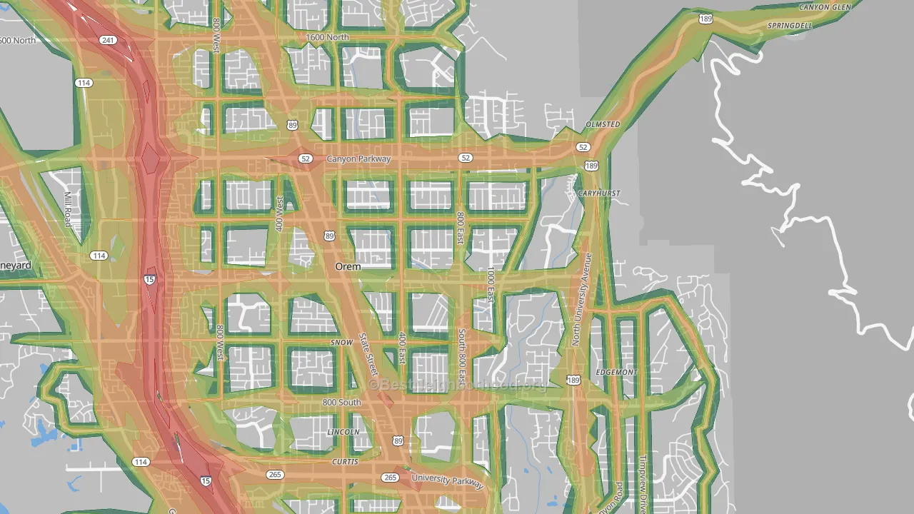 84097, UT Map of Noise Levels in 84097