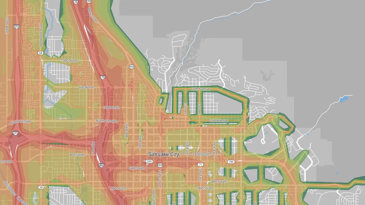 84103, UT Map of Noise Levels in 84103