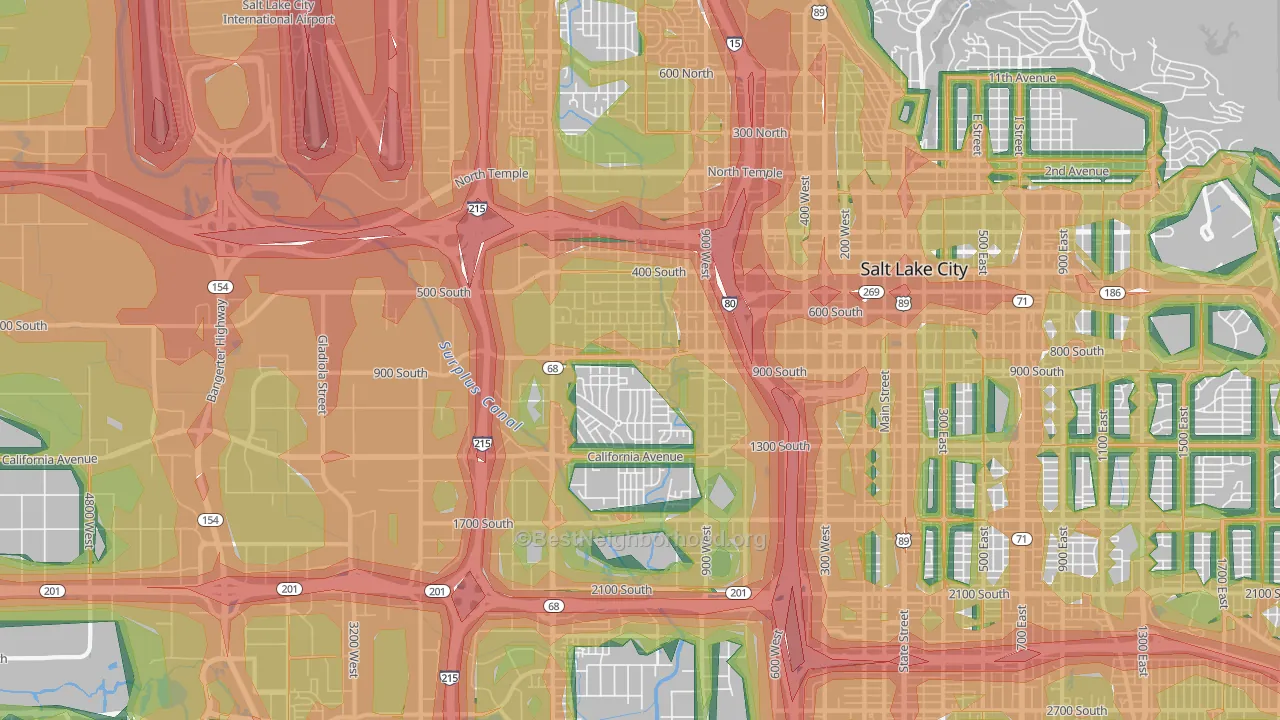 84104, UT Map of Noise Levels in 84104