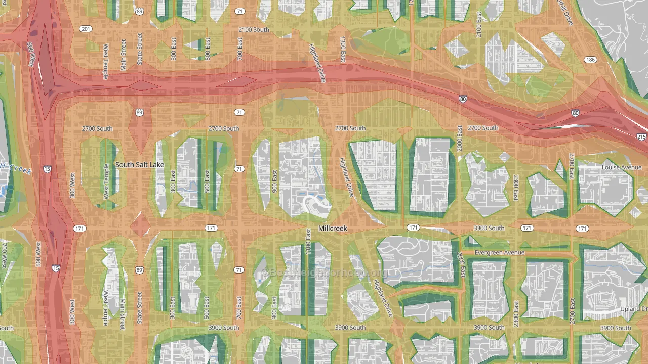 84106, UT Map of Noise Levels in 84106