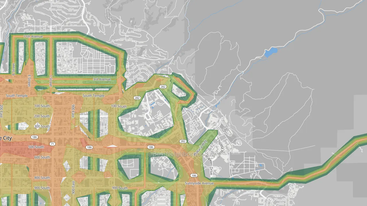 84113, UT Map of Noise Levels in 84113
