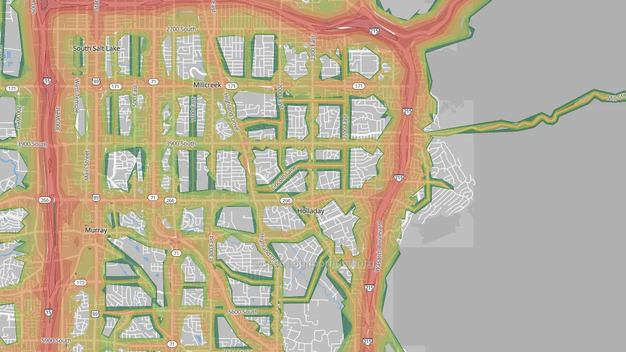 84124, UT Map of Noise Levels in 84124