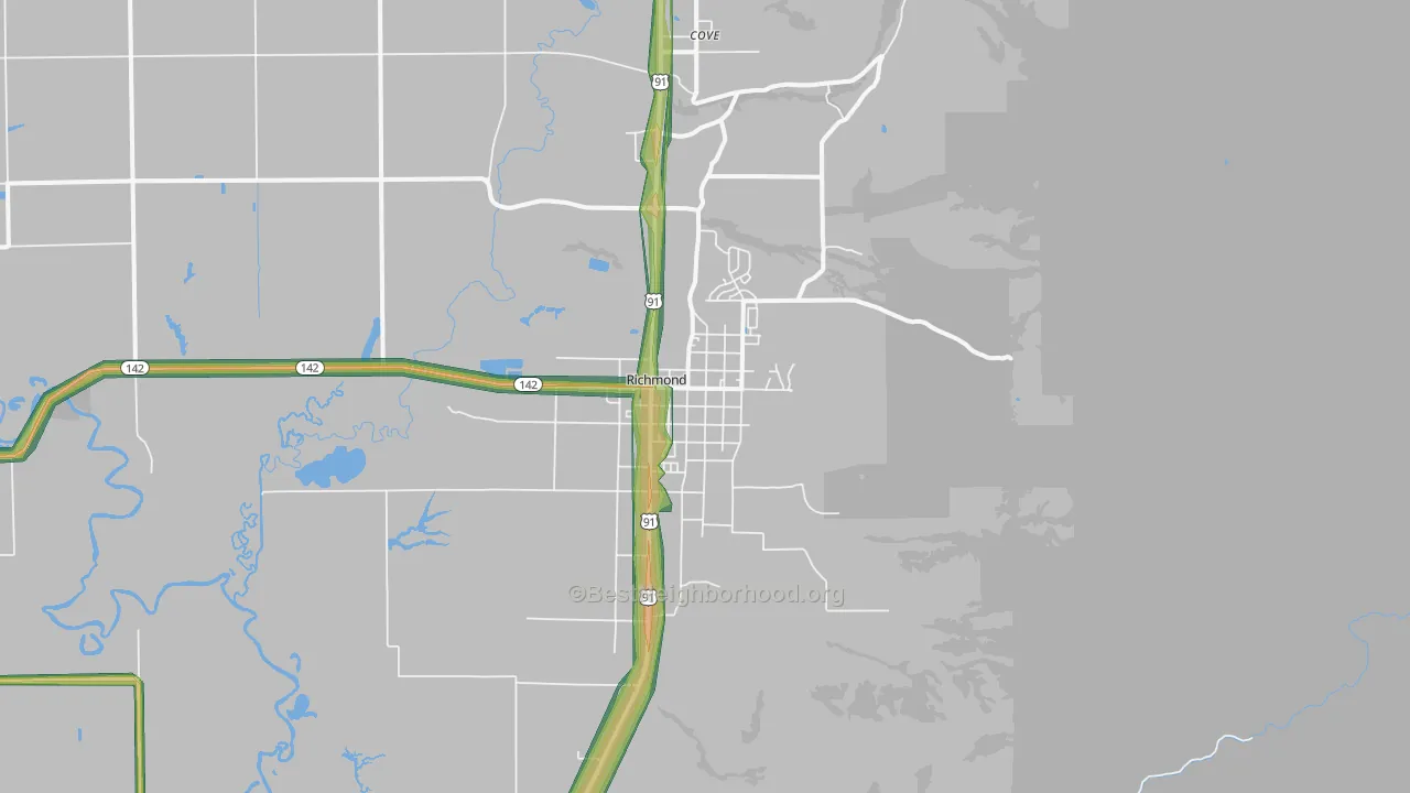 84333, UT Map of Noise Levels in 84333