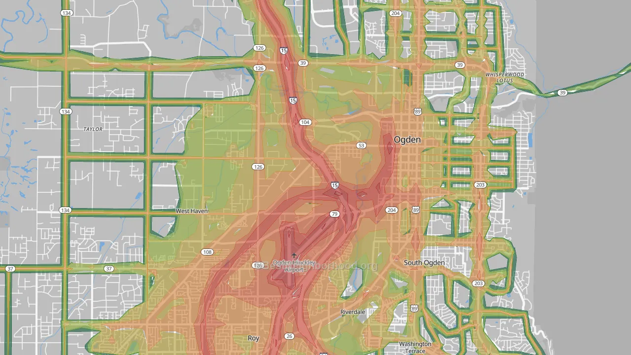 84401, UT Map of Noise Levels in 84401