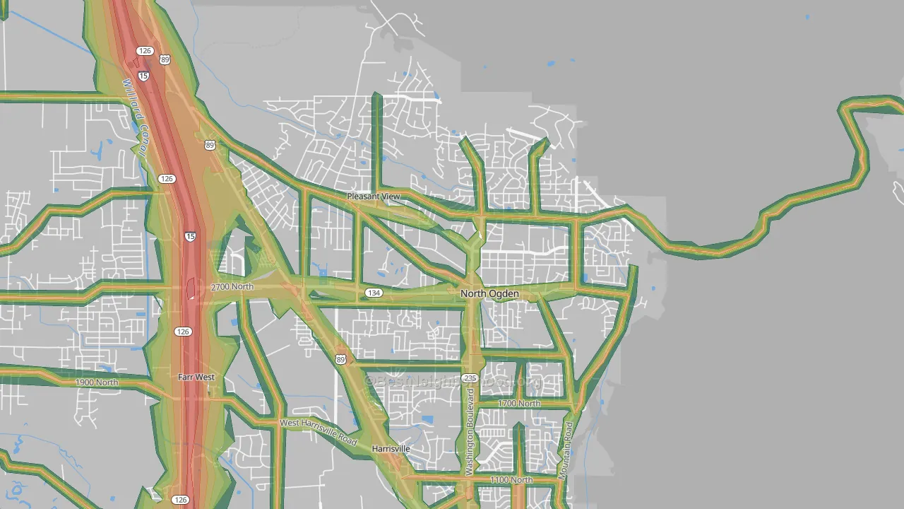 84414, UT Map of Noise Levels in 84414