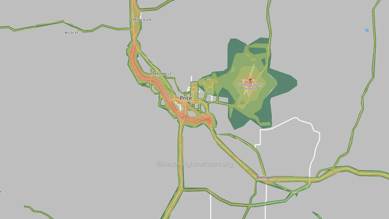 84501, UT Map of Noise Levels in 84501