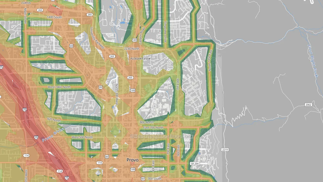 84602, UT Map of Noise Levels in 84602
