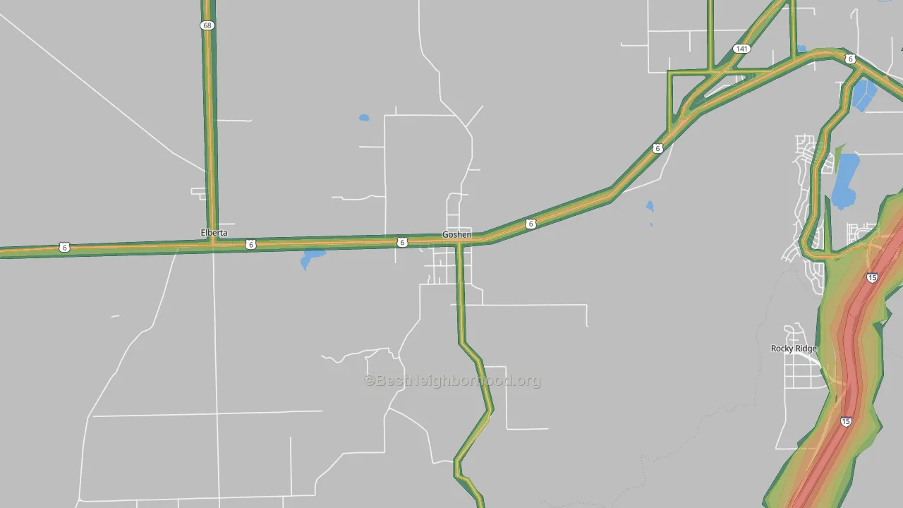 84633, UT Map of Noise Levels in 84633