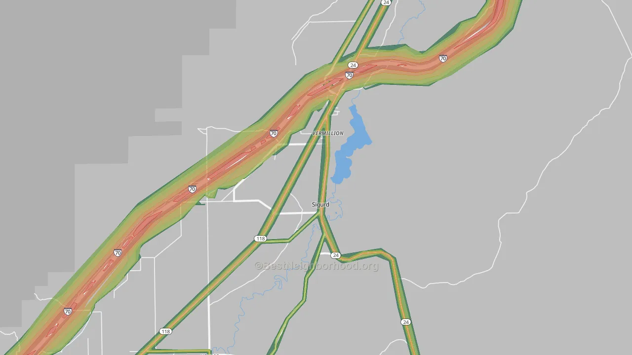 84657, UT Map of Noise Levels in 84657
