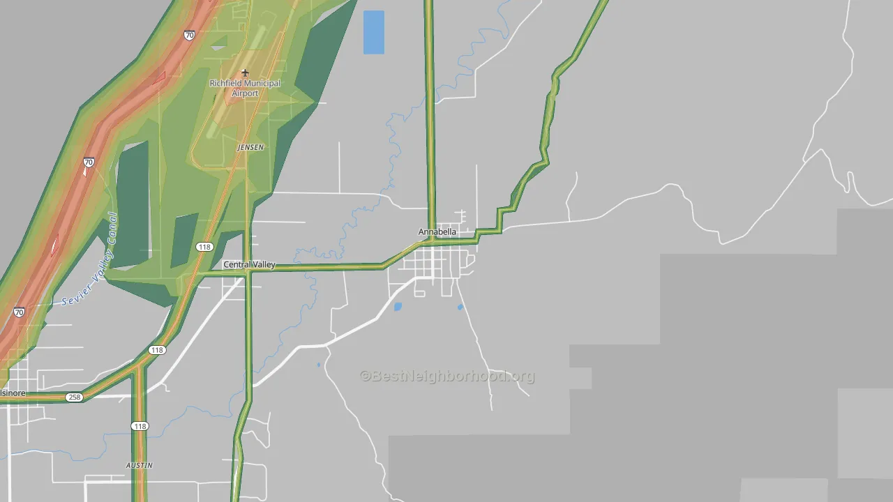 84711, UT Map of Noise Levels in 84711