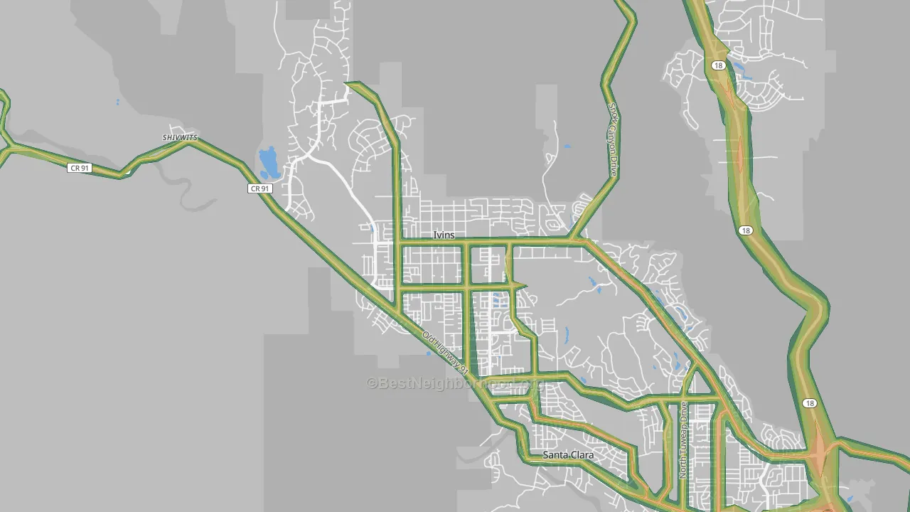 84738, UT Map of Noise Levels in 84738