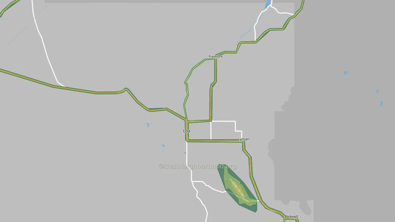 84747, UT Map of Noise Levels in 84747
