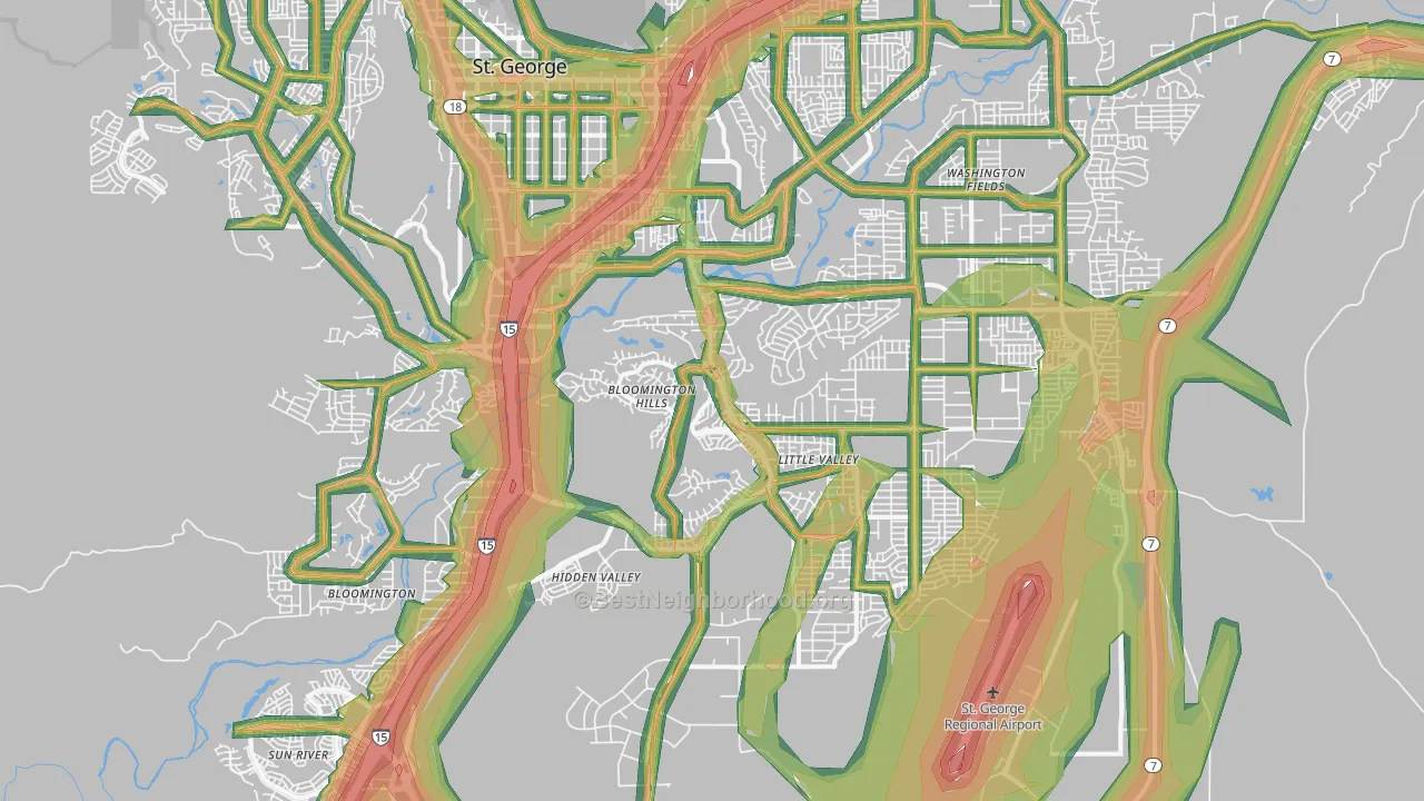 84790, UT Map of Noise Levels in 84790