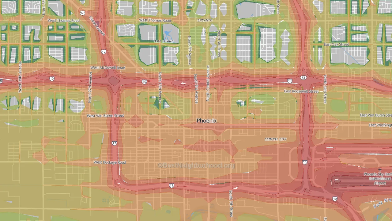 85003, AZ Map of Noise Levels in 85003