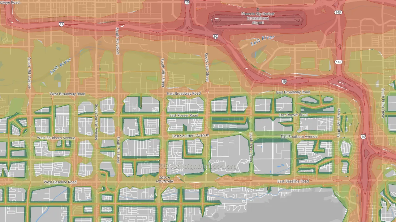85040, AZ Map of Noise Levels in 85040