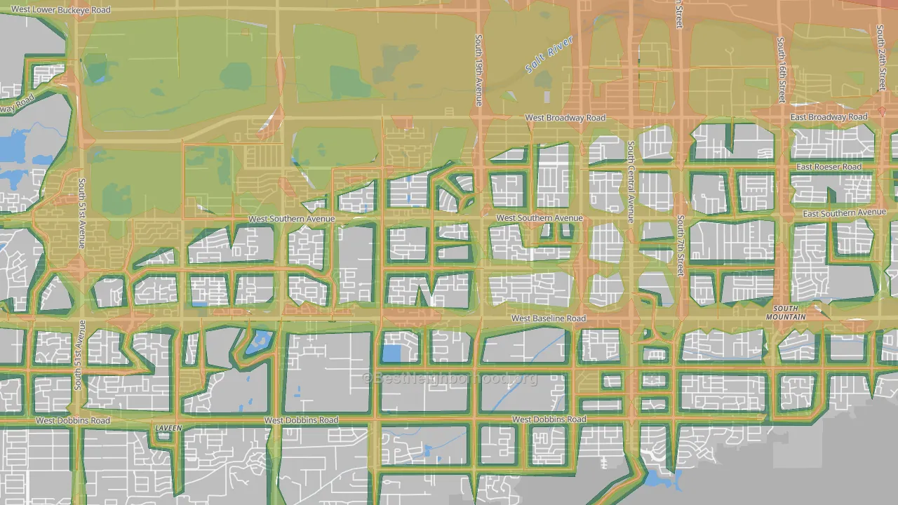 85041, AZ Map of Noise Levels in 85041