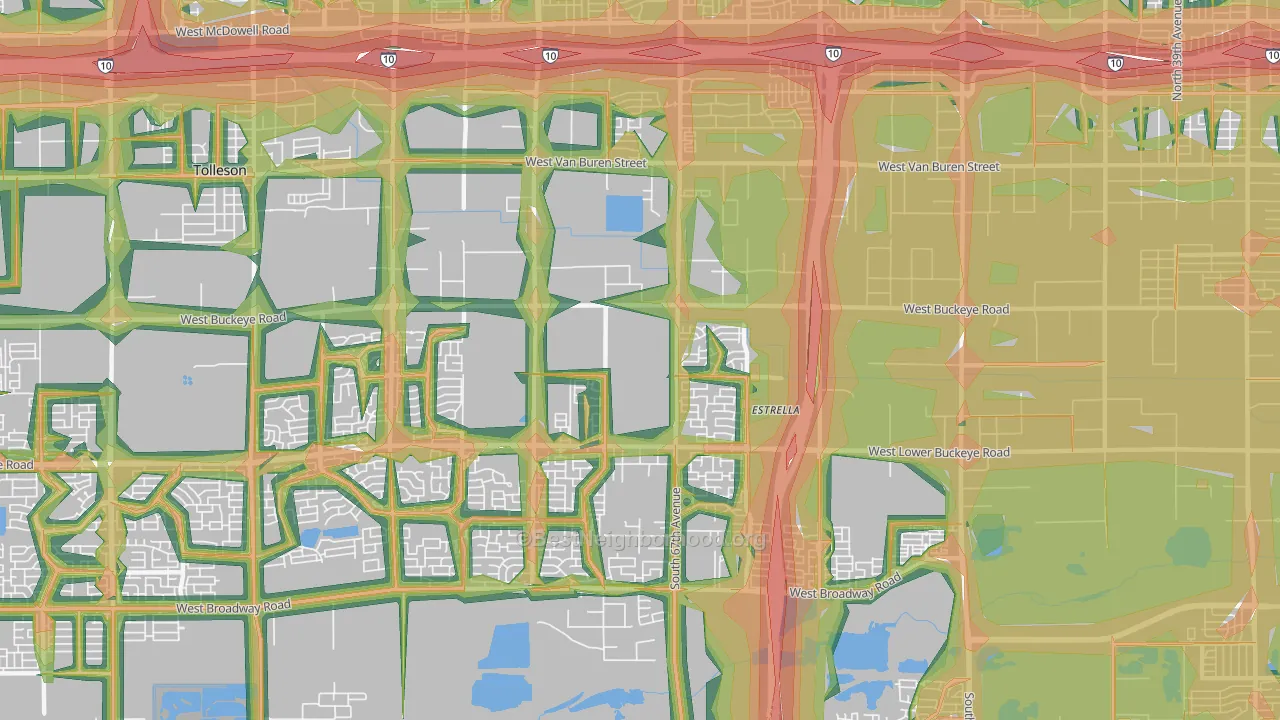 85043, AZ Map of Noise Levels in 85043